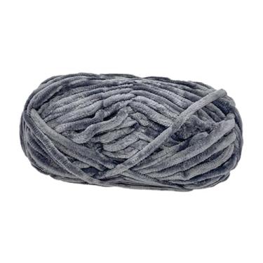 Imagem de Vaveren Fio grosso super volumoso fio de lã gigante braço tricô espessura 6mm fio volumoso para chapéus macrame cachecol tapete fazendo suéteres, Cinza escuro