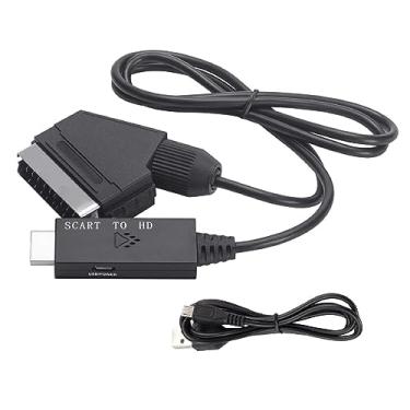 Imagem de ZEZEFUFU Conversor Scart para HD, adaptador de áudio e vídeo HDMI digital HD para HDTV/DVD/PAL/NTSC