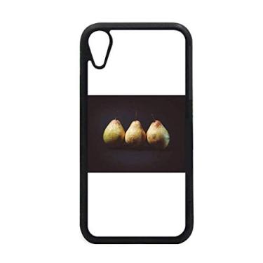 Imagem de Capa com imagem de frutas temperadas Fresh Pear para iPhone XR para proteção de telefone Apple