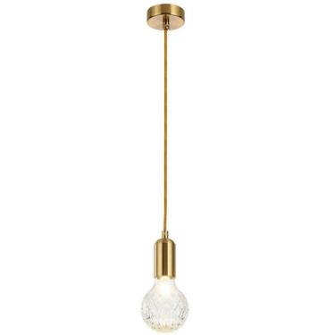 Imagem de Luminária pendente Chandelier em ferro e vidro PEA17 Golden Bedroom