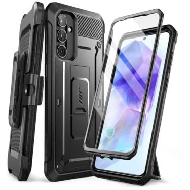 Imagem de SUPCASE Capa Unicorn Beetle Pro para Samsung Galaxy A55 com suporte [protetor de tela integrado e clipe de cinto] [proteção de nível militar] capa de telefone com suporte para Galaxy A55 5G (versão