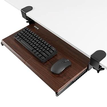 Imagem de VIVO Bandeja de Teclado Pequena, Removível Sob A Mesa com Sistema de Montagem de Braçadeira C Extra Resistente, 20 (26 Incluindo Braçadeiras) X 11" Gaveta de Plataforma Deslizante, Moldura Preta