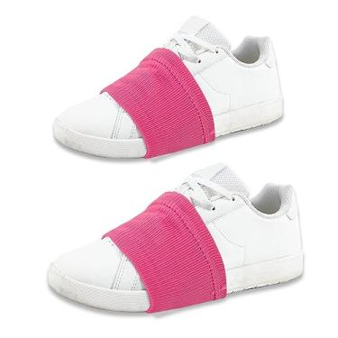 Imagem de Qchengsan Meias de dança em pisos lisos, meias de dança sobre tênis, capas de sapatos de dança pretas, meias de dança para dançarinos, Rosa/1 par, 8.5 x 8.5 cm