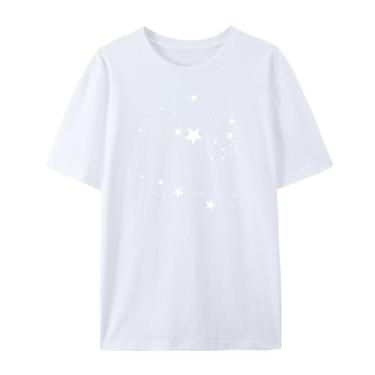 Imagem de Camiseta masculina e feminina Sky Stars Graphics Shirt, Branco, G