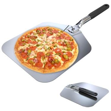 Imagem de BBQSTAR Casca de pizza de 30 cm, pá de pizza de alumínio com alça dobrável, pá leve para forno/churrasqueiras, acessório de pizza caseiro
