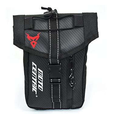 Imagem de Bolsa Oxford para trilhas, perna caída, para homens e mulheres, viagens, atividades ao ar livre, motocicleta, ciclismo, pesca, acampamento, coxa, pochete com bolso (preto vermelho)