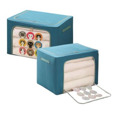 Imagem de Kit 2 Capas Protetora Edredom Cobertores Roupa de Cama e Banho Estruturada Reforçada Com Zíper 50x33 (K2UTI55-AZ)