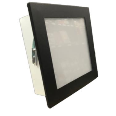 Imagem de Plafon Embutir Quadrado E-076 25x25 Acrilico Fosco Preto - Belly Lustre Belly Lustre