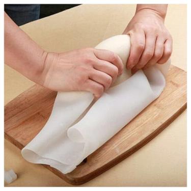 Imagem de Saco de massa de silicone, saco de massa de amassar reutilizável Saco de misturador de massa espessado Melhorar o misturador de massa multifuncional para fazer pão Ferramenta (Grande)