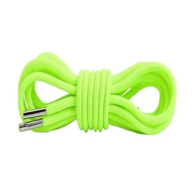 Imagem de Elastic Laces Sneakers For Sport Shoelaces Rubber Band For Casual Shoes Outdoor Leisure Round Shoestring Accessories(Fluorescent green)