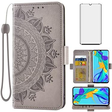 Imagem de Asuwish Capa tipo carteira compatível com Huawei P30 Pro, protetor de tela de vidro temperado, porta-cartões, acessórios para alça de pulso, suporte para celular, capa para Havaí P30Pro P 30 Pro30