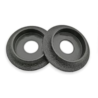 Imagem de 2 peças 75mm/3" Disco de retificação de diamante soldado a vácuo com borda semi-bullnose e espessura de 10mm em mármore, 2 peças 75mm, 1