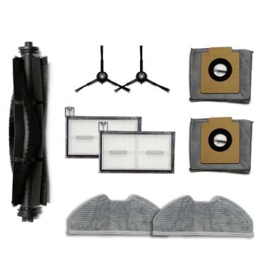 Imagem de Peças de reposição para aspirador de pó para robô Eufy X8 Pro Series, adequadas para aspirador de pó robô Eufy Clean X8 Pro (rolo de 9 peças, varredura, filtro, saco de vácuo, esfregão)