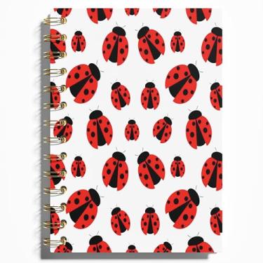 Imagem de WFSM lady bugs Notebook - lady bug gifts women journal, ladybug gifts for women spiral notebook, lady bugs decor journal, 5.5x8.3 Inches