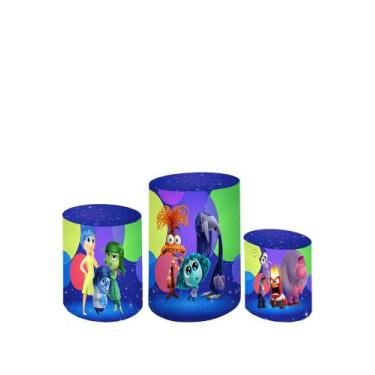 Imagem de Capa Para Trio De Mesas Cilindro Divertidamente Kit 3 Capa - Fantasia 