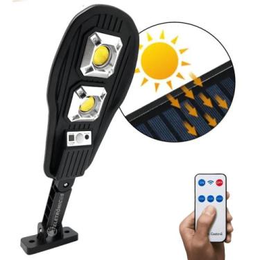 Imagem de Refletor Luminária Solar LED 100W Sem Fio Com Sensor de Presença e Con