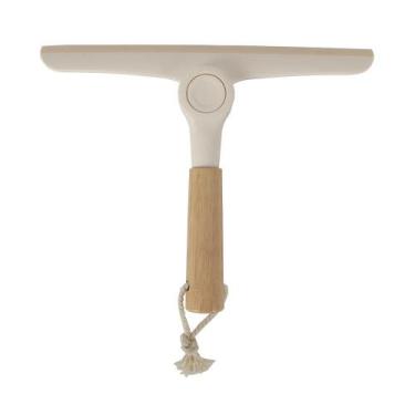 Imagem de Rodo de Pia Oikos com Cabo de Bambu Dobrável Off-White