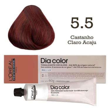 Imagem de Tonalizante Dia Color 5.5 Castanho Claro Acaju L'Oréal - L'oreal Profe