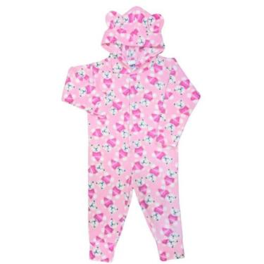 Imagem de Macacão Soft Infantil Menina com Capuz e Estampas Sortidas - Wju Jeans