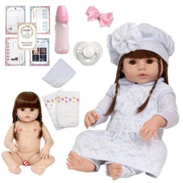 Imagem de Bebe Reborn Recém Nascida Nicole 46cm Completa Com Itens - Cegonha Reb