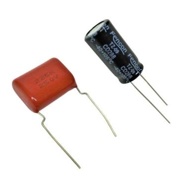 Imagem de Kit 10 Capacitor Corneta 47x100 47uf 100v E 10 Cap Super Tweeter 2m2x2