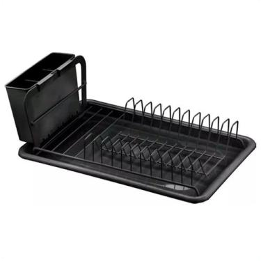 Imagem de Escorredor De Louças Metal Dublin Preto 35,5x22,5x12,5cm - Mek