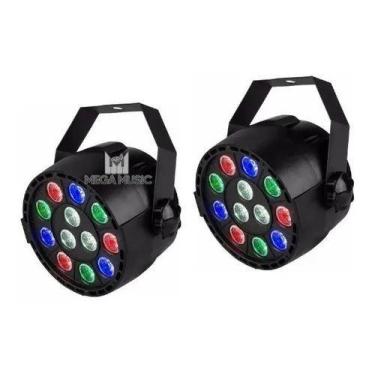 Imagem de 2 Canhão Par36 12 Leds Rgb Dmx Jogo De Luz Balada Decoração - SHOWTECH