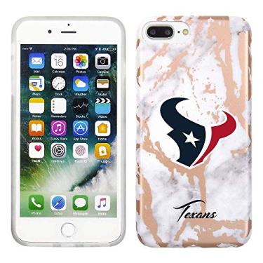 Imagem de Prime Brands Group Capa de celular para Apple iPhone 8 Plus/7 Plus/6S Plus - Branco/Ouro rosa - Licenciado pela NFL Houston Texans