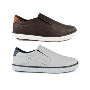 Imagem de Kit 2 Sapatênis Casual Masculino Confort Fechamento Elástico - Starfox