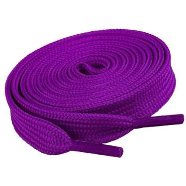 Imagem de Barbante Cordão Cadarço  1 Par ROXO para Shorts Calça Tênis  - Malaysi