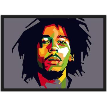 Imagem de Quadro Decorativo Bandas Bob Marley Reggae Com Moldura Salas e Quartos