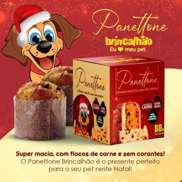 Imagem de Panettone Para Cães E Gatos Sabor Carne Natal Brincalhão