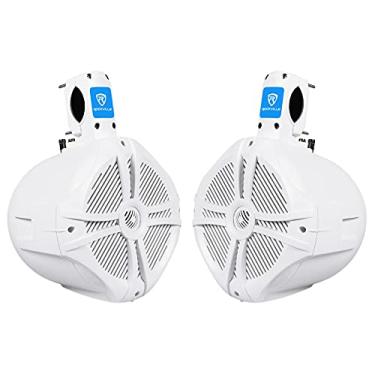 Imagem de Rockville Par de 20,32 cm branco 2 vias, 600 watts de torre de wakeboard marinho (RWB80W)