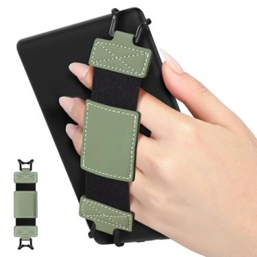Imagem de MoKo Alça de mão macia para eReaders de 15 a 8 polegadas Fire Tablet Kindle/Kobo/Voyaga/Lenovo/Sony Kindle E-Book, alça de mão versátil de alta elasticidade, suporte de dedo leve, Celadon
