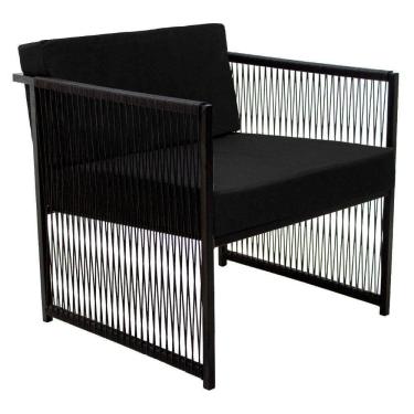 Imagem de Poltrona Santiago Para área Externa De Fibra Sintética Preto