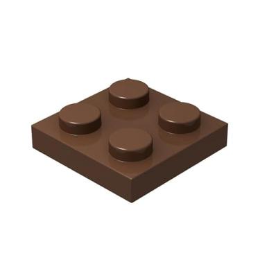 Imagem de Classic Brown Plates Bulk, 100 Piece Set, Compatible with Lego Parts: 2x2 Brown Plates