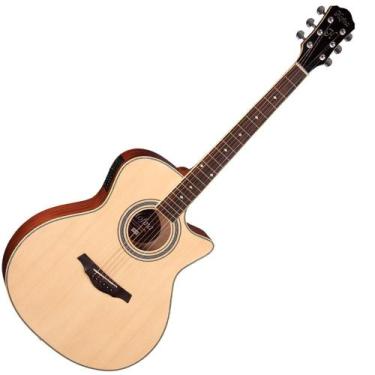 Imagem de Violão Elétrico Aço Hofma Hma260 Nt Natural C Afinador