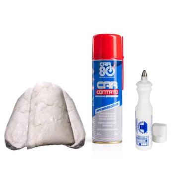 Imagem de Marcador Industrial & Limpa Contato Car 80 & Estopa de Algodão 2Kg - T