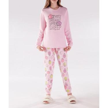 Imagem de Pijama Infantil Menina Good Night By Pulla Bulla Ref. 200115, Rosa, 8