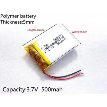 Imagem de Bateria Brinquedos 500mah 502535 3,7v 2 Fios 5x25x35mm - KMIG