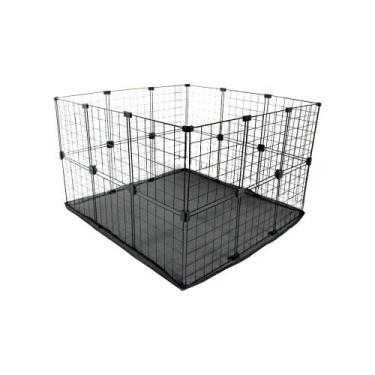 Imagem de Cercado Aramado Porquinho da Índia 90x90x60 Cm com Bandeja Higiênica d