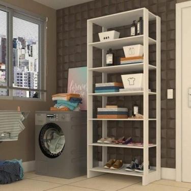 Imagem de Estante Closet 80cm com 6 Prateleiras - Branco - Emovell, Branco