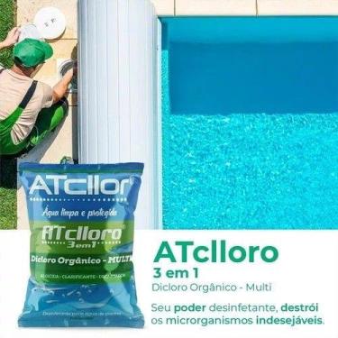 Imagem de Clo'ro Limper 1kg Multi Ação 3 Em 1 P/ Piscinas Atcllor Kit 3, 3 unid