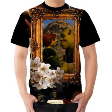 Imagem de Camiseta Camisa Ads Shrek e Fiona Ogro Dreamwords 2 - Fabriqueta, M