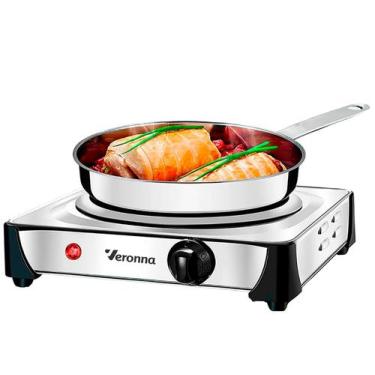 Imagem de Fogão Elétrico De Mesa Portátil Cooktop 1 Boca 1000w 110v Veronna