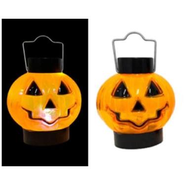 Imagem de Kit C/ 2 Mini Lampião Abobora Led Decoração Halloween - CM Presentes e