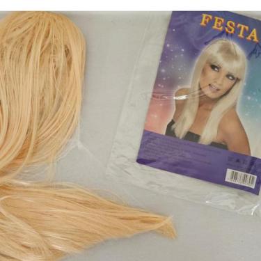 Imagem de Peruca longa cabelo lisa cosplay festa 55cm loira - sm decora