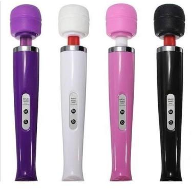 Imagem de Varinha Magica recarregável 10 vibrações com cabeça flexível - Adtoys