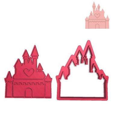 Imagem de Cortador Marcador Castelo Princesas Disney Coração - DOCE IMPRESSO, 5,