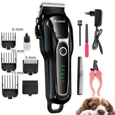 Imagem de Máquina de Tosa Kemei KM-1991  Para Cães e Gatos, Silenciosa e Recarre